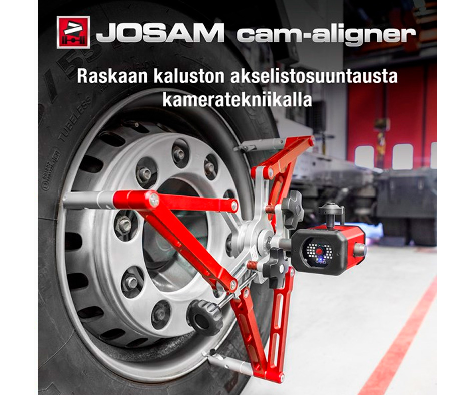 JOSAM CAM-ALIGNER - AKSELISTOSUUNTAUSTA RASKAALLE KALUSTOLLE